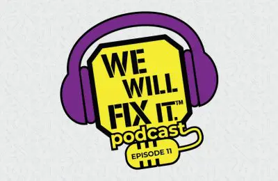 We will fix it episode 11 podcast logo