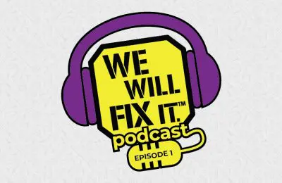 We will fix it episode 1 podcast logo