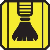 Brush icon with yellow background