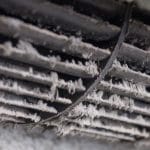 Air conditioning filter covered with mold