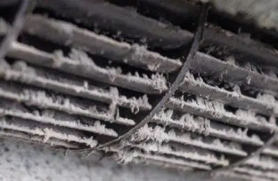 Air conditioning filter covered with mold