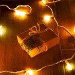 LED lights with a present box